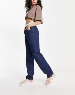 JJXX Seoul Straight Leg Jeans In Dark Blue For Women