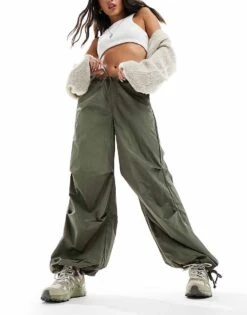 JJXX Sally Loose Fit Pants In Khaki For Women Dusty Olive