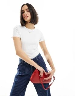 JJXX Fitted T-shirt In White For Women Bright White