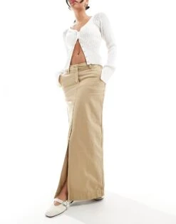 JJXX Midi Skirt In Beige For Women Incense