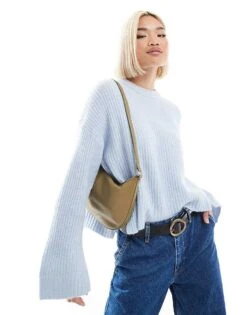 JJXX Oversized Jumper In Light Blue For Women Skyway