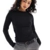 JJXX Gigi Long Sleeve T-shirt In Black For Women