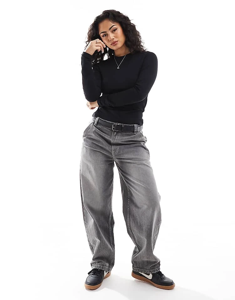 JJXX Gigi Long Sleeve T-shirt In Black For Women - Image 4