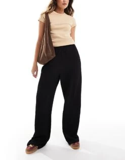 JJXX Crinkle Trousers In Black For Women