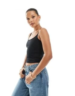 JJXX Strappy Vest In Black For Women